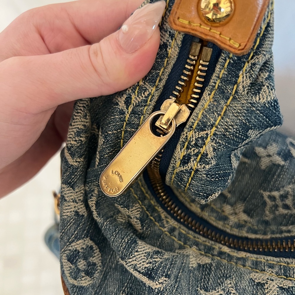 Louis Vuitton denim Tan Leather Crossbody Bag - Picture 5 of 15